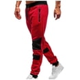 thumbnail image 1 of Mens Pants, Mens Fashion Drawstring Elastic Waist Solid Color Casual Sweat Length Pants, 1 of 5