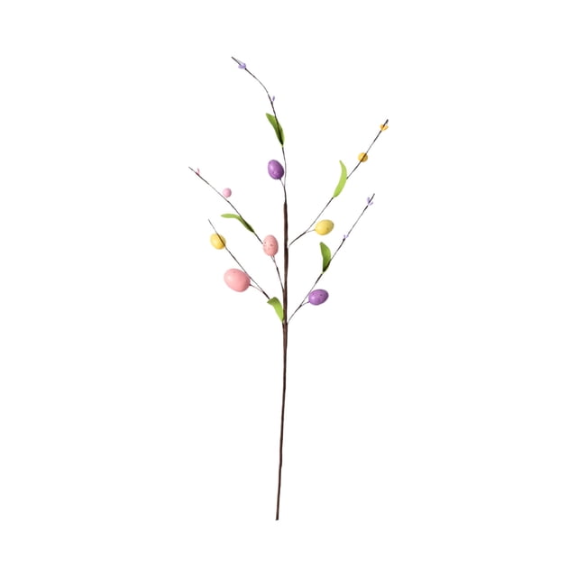 Ohufall Foam Berry Easter Egg Pick Artificial Flower Stems For Spring Wreath Craft Floral Arrangement Home Table Centerpiece