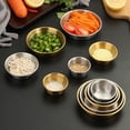 thumbnail image 2 of tredstone Smooth Stainless Steel Sauce Cup For Pickled Vegetables Mini Bowl Gold 8cm (gold), 2 of 6
