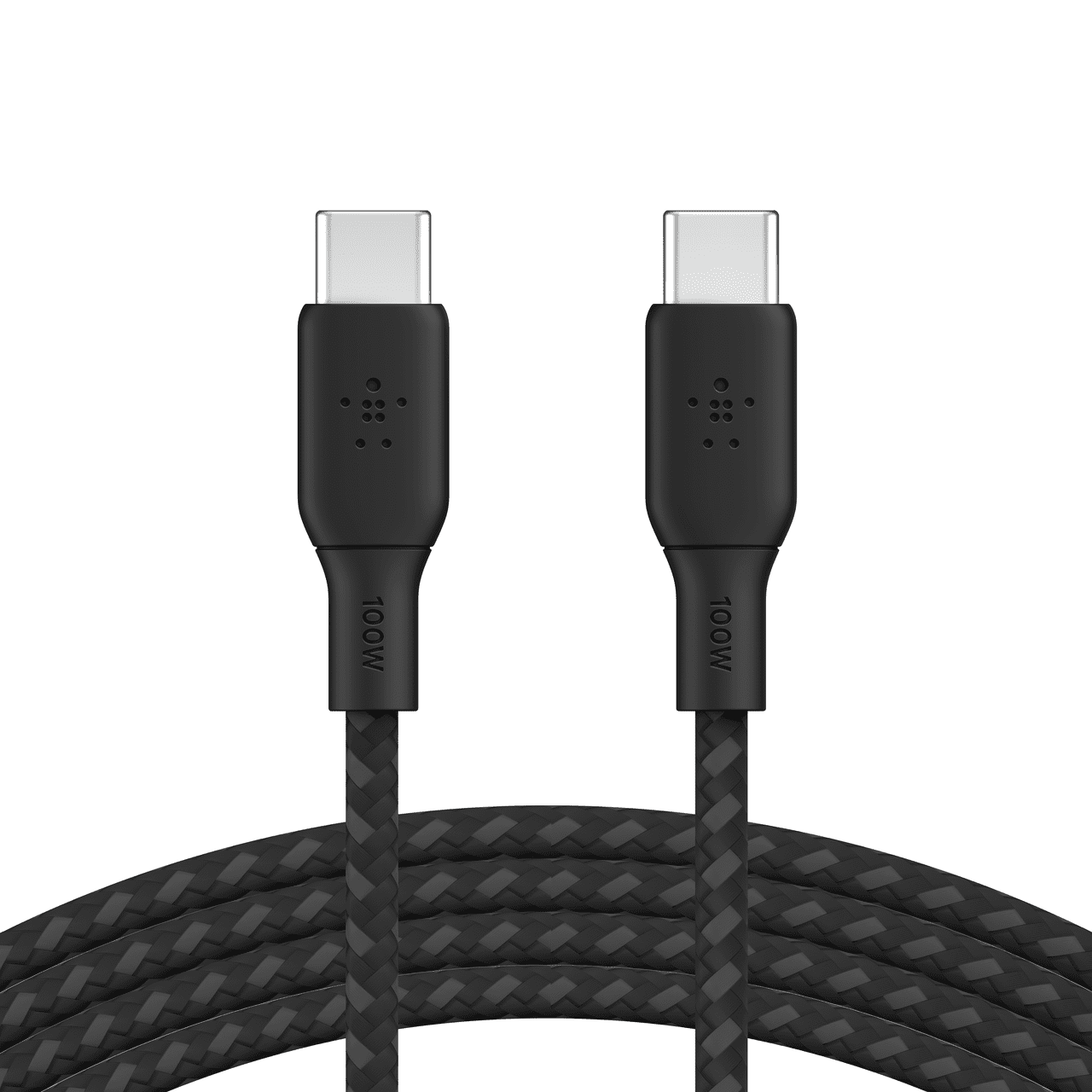 Belkin USB-C to USB-C Cable, BoostCharge Braided Power Cable (3M/9.8ft), Fast Charging Cable w/ 100W Power Delivery, USB-IF Certified for iPhone 16, MacBook, Chromebook, Galaxy & More - Black