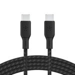 Belkin USB-C to USB-C Cable, BoostCharge Braided Power Cable (3M/9.8ft), Fast Charging Cable w/ 100W Power Delivery, USB-IF Certified for iPhone 16, MacBook, Chromebook, Galaxy & More - Black