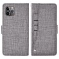 thumbnail image 5 of Wallet Case for iPhone 11 Pro 5.8 inch, Blocking Card Slot Stand Shockproof TPU Interior Case PU Leather Magnetic Protect Flip Cover Compatible with iPhone 11 Pro 5.8 inch, Gray, 5 of 5