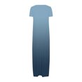thumbnail image 4 of fatyb Robes Maxi à Manches Courtes pour Femmes Col Ras du Cou Décontractées Longues Robes Imprimées Robes T-Shirt d'Été, 4 of 5
