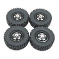 thumbnail image 4 of lionlar 4 Pcs Roues et Pneus de Voiture RC Pneus RC avec Jante de Roue, Remplacer Pièce de Mise à Niveau RC Noir, 4 of 9