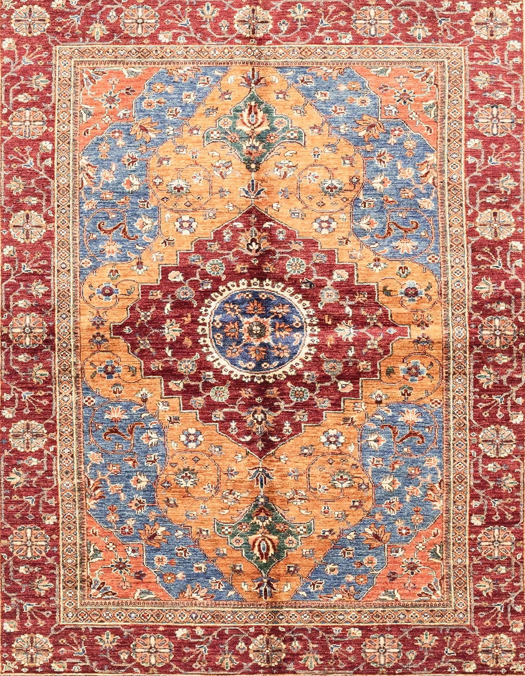 Ahgly Company Indoor Rectangle Abstract Brown Persian Area Rugs, 5' x 8'
