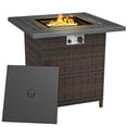 thumbnail image 1 of Outsunny Propane Fire Pit Table, 28 Inch 40,000 BTU Rattan Fire Table, 1 of 10