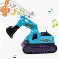 thumbnail image 4 of Blue Simulation Excavator Model Toy For Kids Universal Music Glowing Educational Vehicle, 4 of 7