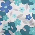 thumbnail image 1 of oneOone Velvet Turquoise Blue Fabric Floral Sewing Craft Projects Fabric Prints By Yard 58 Inch Wide, 1 of 4