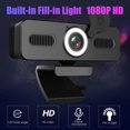 thumbnail image 4 of Riwcyla 1080P HD Webcam Computer Webcam with Microphone USB PC 120,degree Wide Angle with Fill,in Free Drive for Recording Calling Conferencing Gaming Compatible with Windows iOS Android, 4 of 6
