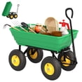 thumbnail image 1 of Outsunny Garden Dump Cart with Steel Frame, Green, 1 of 10