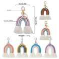 thumbnail image 3 of Baohd Weaving Rainbow Keychains Jewelry Adornment Fashion Accessory Key Ring Pendant Keyholder Ornament Colorful DIY Bag Charm Colorful/Grey, 3 of 6
