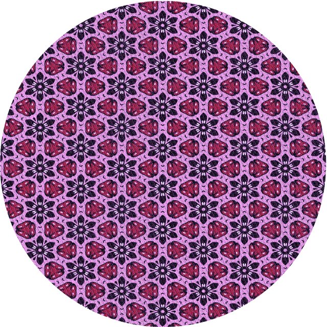 Ahgly Tapis d'Intérieur Lavable en Machine Carré Transitionnel Orchidée Violet, 3 Pieds Carré