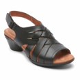 thumbnail image 1 of Cobb Hill LAUREL WOV SANDAL BLACK LTHR SANDAL, 1 of 4