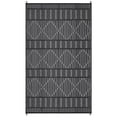 thumbnail image 1 of Geometric Outdoor Rug - Washable, UV & Weather Resistant, Easy Clean, Portable, Non-Slip, All-Weather - 8x10ft, Black Grey - USA Spec, 1 of 8