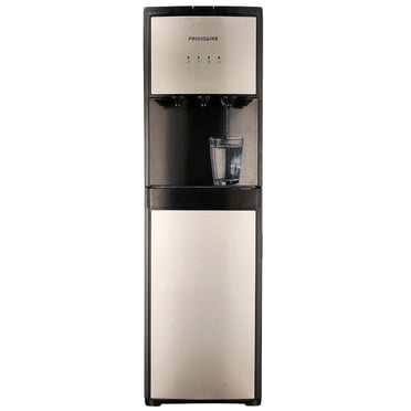 Distributeur d'eau chaude et froide Frigidaire à chargement par le bas – Refroidisseur d'eau en acier inoxydable pour bonbonnes de 3 et 5 gallons avec refroidissement par compresseur