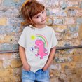 thumbnail image 2 of 6x T-Shirt Lépreux Filles Garçon et Fille Mode Décontractée Imprimé Col Rond Manches Courtes T-Shirt Haut, 2 of 3