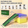 thumbnail image 2 of 61" Folding Dog Car Ramp with Non-Slip Grass Surface and Raised Side Rails, Portable Pet Ramp for SUVs and High Beds, Black PP Frame, Supports up to 198 lbs for Travel and Home, 2 of 7