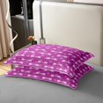 thumbnail image 4 of Erosebridal Housse de Couette en Coton 100 % avec Nœud Papillon Violet Format Simple, Ensembles de Literie Princesse de Rêve Format Simple, Déco Dessin Animé, Réversible 2 Pcs (Sans Couette), 4 of 8