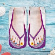 3D Pattern Manicure Print Socks Funny Hidden Running Socks Women Personalized Sports Socks Sock Red