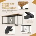 thumbnail image 4 of 71 Inch Large Dining Table for 6-8 People Rectangular Wood Kitchen Table, 4 of 5