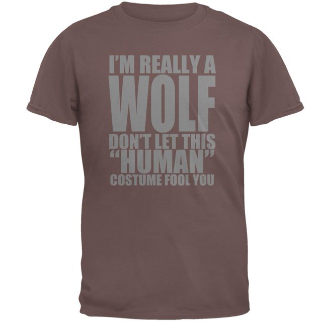 Human Wolf Costume Mens T Shirt