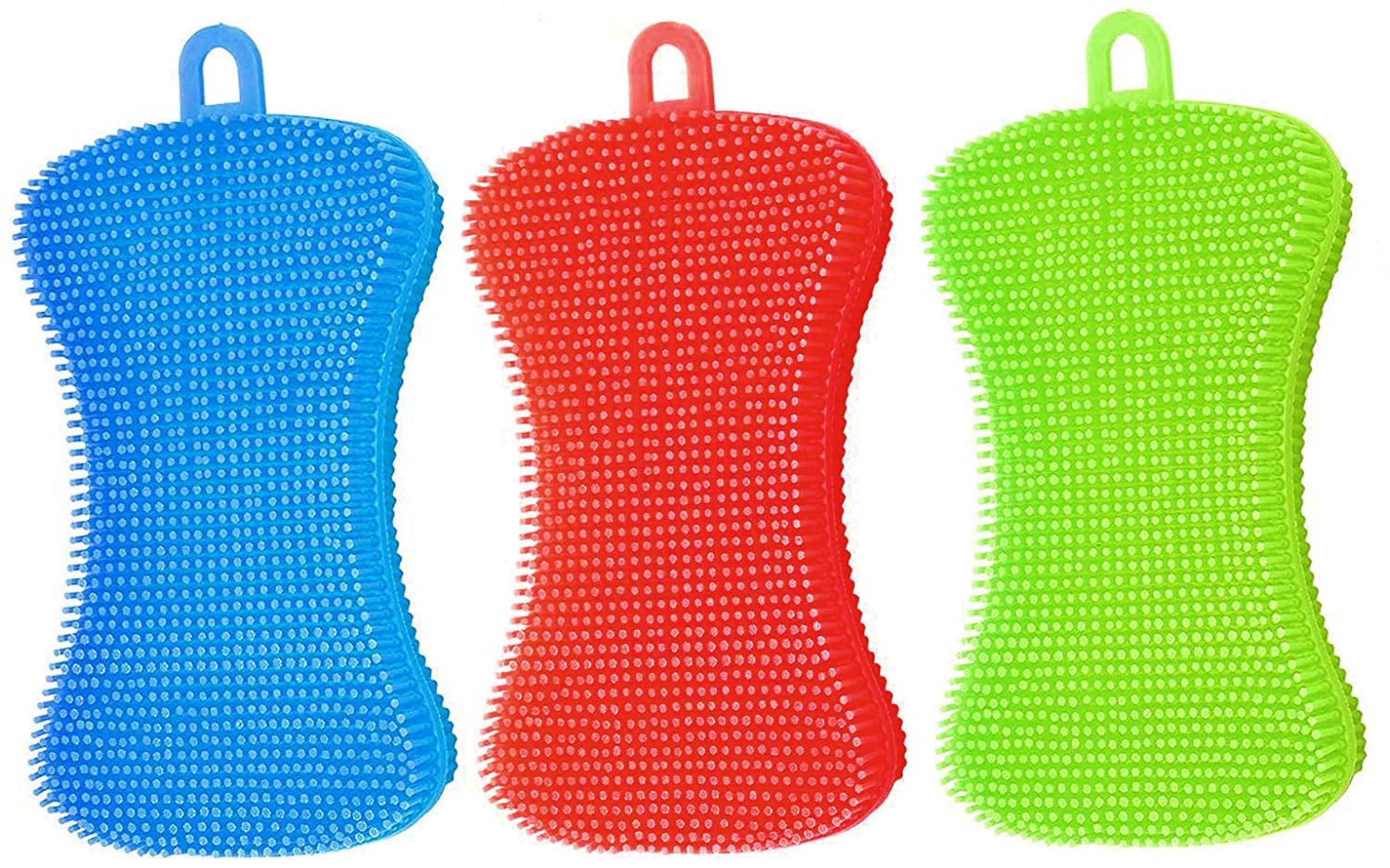 Silicone Sponge Dish Washing - Reusable Silicone Scrubber Kitchen Sponge for Dishes