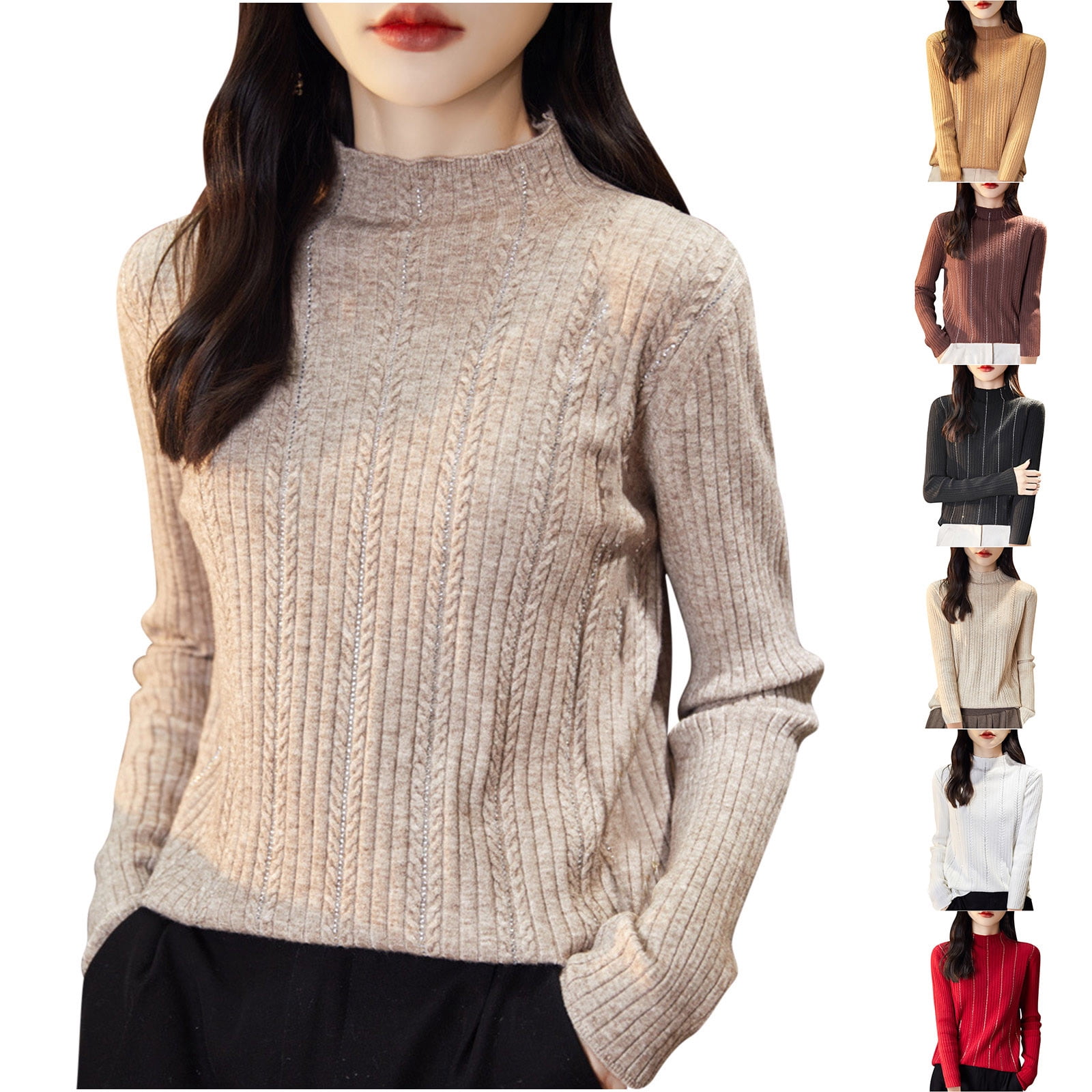 Sentmoon Womens Sweaters Fall Plus Size Crew Neck Long Sleeve Cardigans Solid Color Soft and Cozy Loose Knitted Women's Tops Winter Trendy for Lounge Sweater White XXL