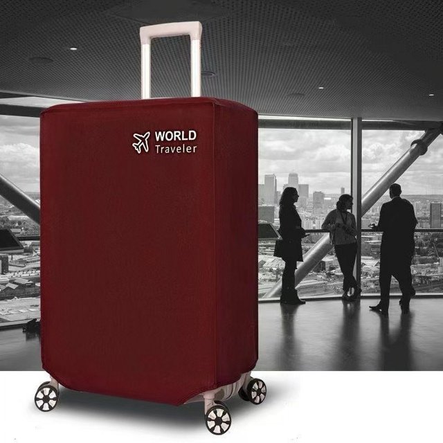 Housse de Protection Épaissie en Tissu Non Tissé Résistant à l'Usure pour Compartiment à Bagages, Housse Antipoussière Durable, Housse de Valise de Voyage Noire, Rouge, 22 Pouces