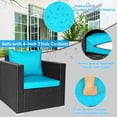 thumbnail image 4 of Patiojoy 4PCS Patio Rattan Wicker Conversation Furniture Set Sectional Sofa & Coffee Table, 4 of 6