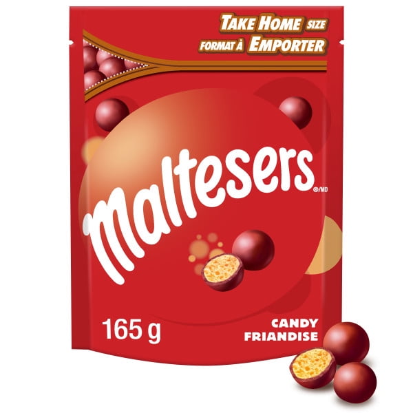 MALTESERS, Milk Chocolate Candy Bites, Bag, 165 g