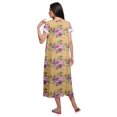 thumbnail image 4 of Moomaya Robe de Nuit à Manches Courtes Imprimée pour Femmes en Coton, 4 of 5