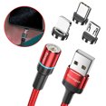 thumbnail image 4 of kurtrusly Essager Téléphone Câble de Charge 360 Degrés Rotation Cordon de Charge Tressé Couche Extérieure, Rouge, 2M, Micro, 4 of 6