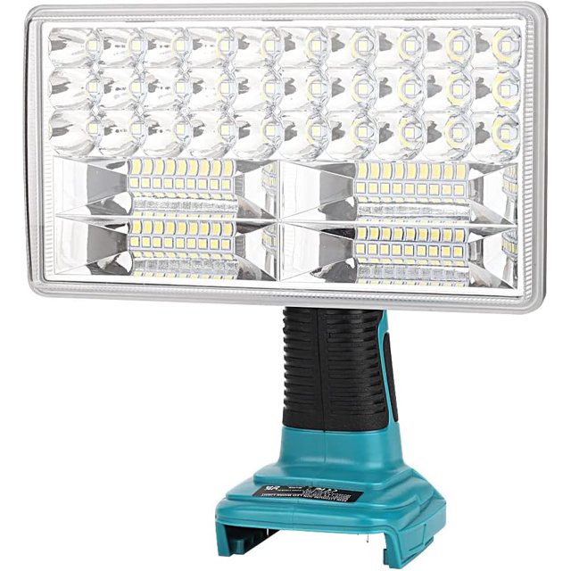 Lampe de Travail pour Bosch 18V Batterie, 3300LM Lampe de Travail LED Sans Fil Rechargeable Portable Bosch Flood, Port USB, pour Réparation de Voiture Randonnée Camping Garage avec 3 Modes & 110° de Pivotement