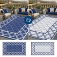 thumbnail image 2 of Reversible Outdoor Rug, Waterproof Plastic Straw Mat – Durable, UV-Resistant, Easy-Clean, Non-Shedding Patio Carpet for Deck, Porch, Balcony, Backyard, Camping, RV Use, 2 of 8