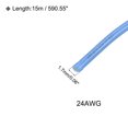 thumbnail image 2 of Unique Bargains Silicone Wire 24 AWG Blue Spool 15m Electrical Tinned Copper Wire for Car Model Manipulator, 2 of 6