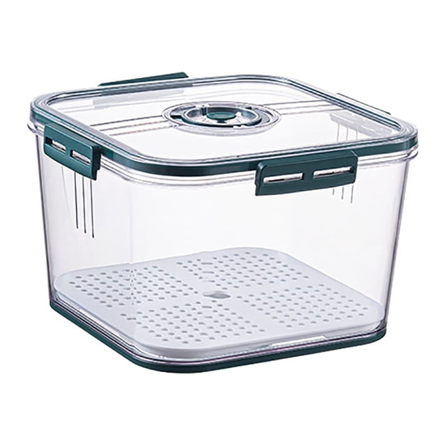 Binwennn Small Glass Container with Dorm Food Storage Fresh Produce Vegetable Fruit Storage Containers With Recording Fridge Storage Container Container And Fridge Organizers