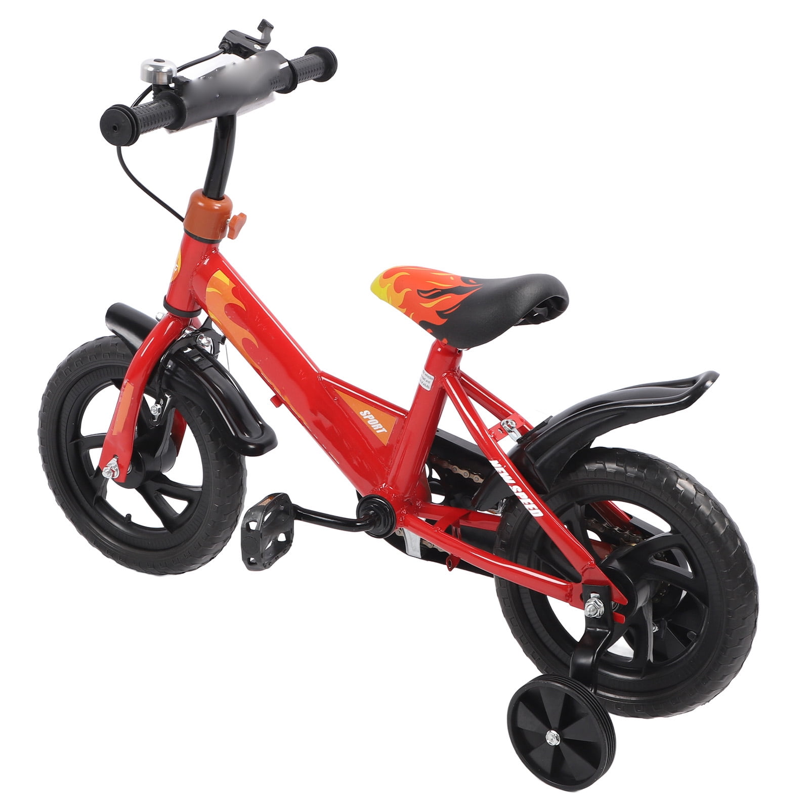 Children Bicycle, 12 Inch Foam Wheel Breathable Cushion High Carbon Steel Frame Kids Bike  for Toddler