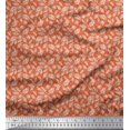 thumbnail image 1 of Soimoi Modal Satin Fabric Dot & Leaves Print Fabric by Yard 42 Inch Wide, 1 of 2