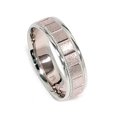 thumbnail image 2 of Bracelet de Mariage Milgrain 6mm Texturé Or Blanc et Rose, 2 of 2