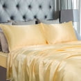 thumbnail image 3 of Unique Bargains Satin Sheet Set 4 Pcs Polyester Silky and Soft Sheets, 3 of 8