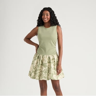 Robe à jupe ballon en matières mixtes Mexx pour femmes