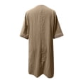 thumbnail image 5 of Weiqiqre Robes pour Femmes 2024 Mode Femmes Été Décontracté Col en V Couleur Unie Manches Courtes Robe Rabais, 5 of 5