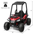 thumbnail image 2 of Gymax Voiture UTV pour Enfants 12 V à Batterie, Camion à Chevaucher avec Télécommande, Musique MP3, Rouge, 2 of 10