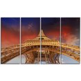thumbnail image 2 of Beautiful View of Paris Paris Eiffel Towerunder Red Sky - Cityscape Canvas Print, 2 of 3