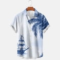 thumbnail image 2 of Weiqiqre Men's T-shirts Loose Fit, Floral Print Tropical Button Down Shirts, 2 of 3