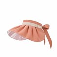 thumbnail image 1 of Red Sun Hat For Ladies Summer Foldable Thin Large Brim Empty Hat For Outdoor Sun Protection Lightweight And Comfortable Design Free Size, 1 of 4