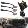 thumbnail image 4 of Car Grille Light Bumper Grille Lamp Grill Light Replacement Front Grille Light Grille Light For  3pcs Car Grille Light With Harness High Brightness Fit For    2010-2014 2017-up, 4 of 8