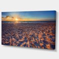 thumbnail image 2 of Trodden Sandy Beach at Sunset - Seashore Canvas Art Print, 2 of 3