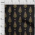 thumbnail image 1 of oneOone Polyester Lycra Fabric Leaves & Paisley Block Printed Fabric 1 Yard 56 Inch Wide, 1 of 4