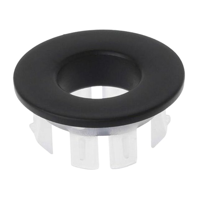 simhoa Sink Overflow Cover Overflow s,Insert Circle Sink Hole Cover,Bathroom Vanity Black
